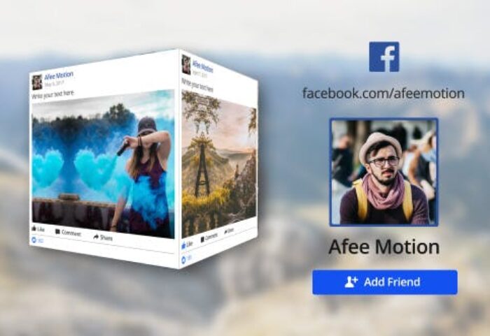 پروژه افتر افکت با موزیک تبلیغات صفحه فیسبوک Facebook Promo