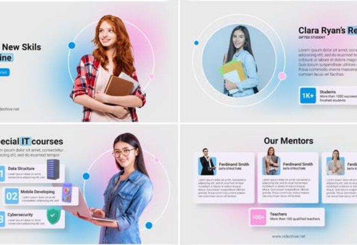 پروژه افتر افکت تبلیغات آموزش آنلاین با موزیک Online Courses Promo B111