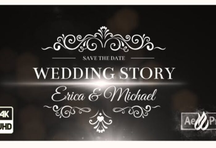 پروژه افتر افکت رزولوشن 4K تایتل فیلم عروسی Wedding Titles