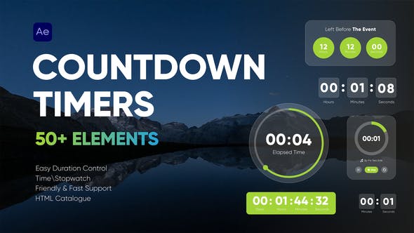 پروژه افتر افکت فوق حرفه ای ساخت تایمر زمان Countdown Timers پروژه افتر افکت فوق حرفه ای ساخت تایمر زمان Countdown Timers