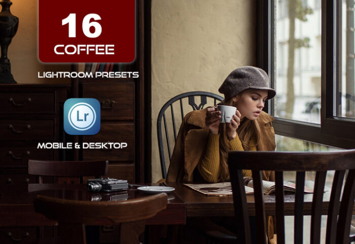 16 پریست لایت روم حرفه ای تم رنگی قهوه ای Coffee Lightroom Presets