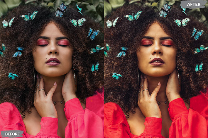 20 پریست لایت روم رنگی حرفه ای تم پروانه Butterfly Lightroom Presets 20 پریست لایت روم رنگی حرفه ای تم پروانه Butterfly Lightroom Presets