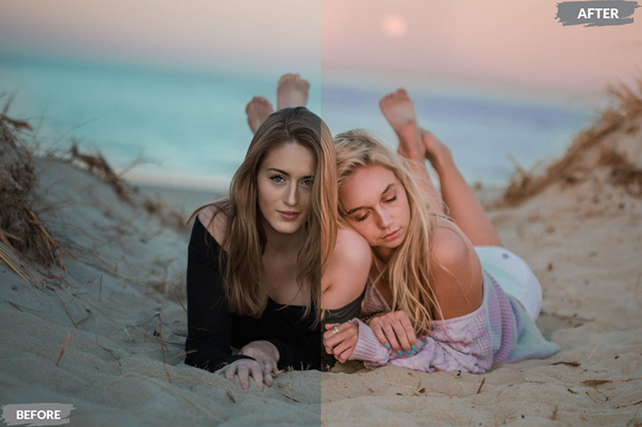 20 پریست لایت روم رنگی حرفه ای رتوش چهره Skin Retouch Lightroom Presets