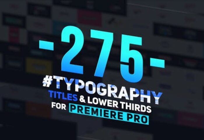 275 تایتل آماده پریمیر پرو 2021 حرفه ای Typography Titles and Lower Thirds