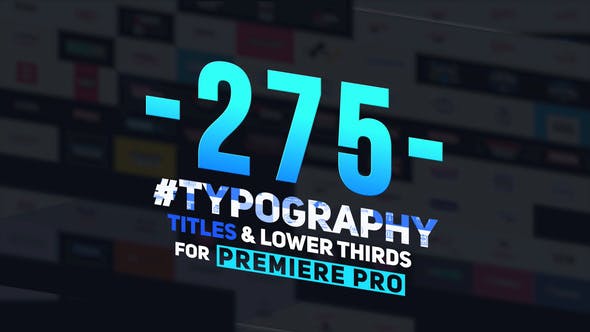 275 تایتل آماده پریمیر پرو 2021 حرفه ای Typography Titles and Lower Thirds 275 تایتل آماده پریمیر پرو 2021 حرفه ای Typography Titles and Lower Thirds