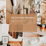 30 پریست لایت روم حرفه ای تم رنگ شکلاتی Caramel Wonders Presets