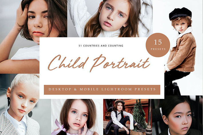 30 پریست لایت روم حرفه ای پرتره آتلیه کودک Child Portrait Lightroom Presets 30 پریست لایت روم حرفه ای پرتره آتلیه کودک Child Portrait Lightroom Presets