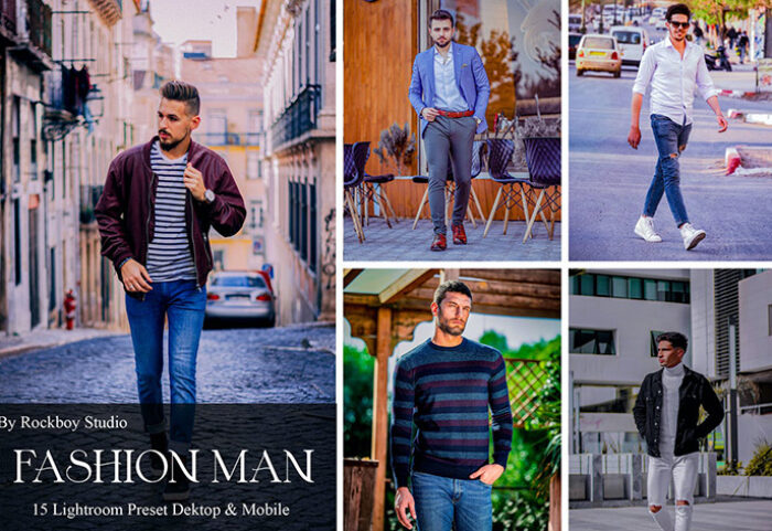 30 پریست لایت روم رنگی حرفه ای فشن مردانه Fashion Man Lightroom Presets