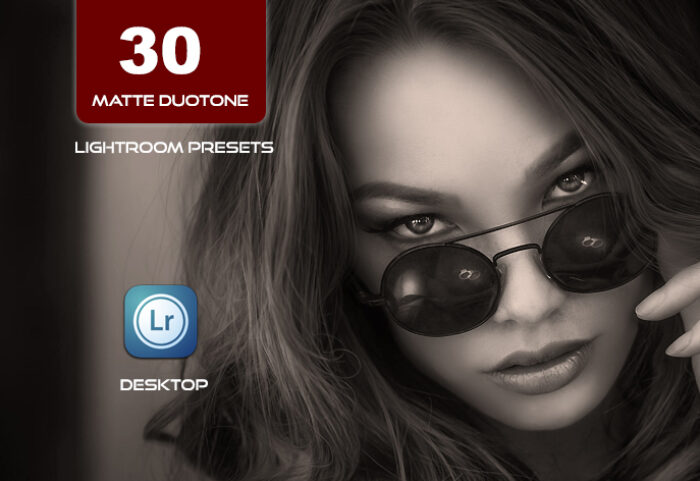 30 پریست لایت روم مات رنگی Matte Duotone Portrait Premium Lightroom Presets