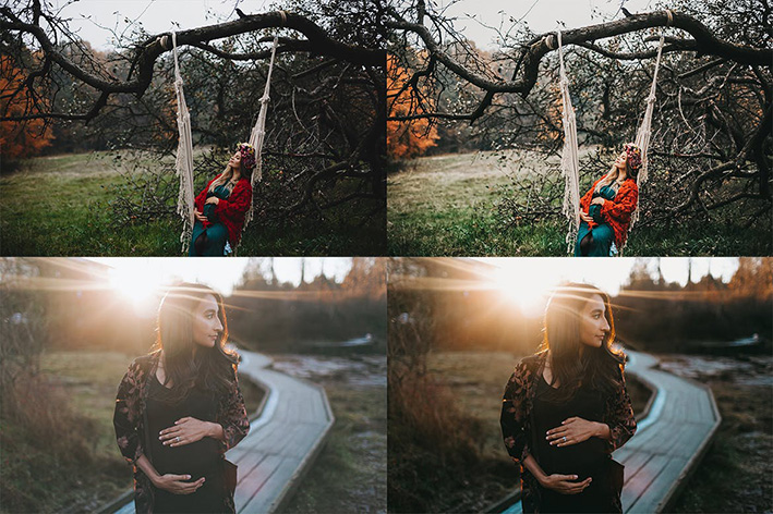 40 پریست لایت روم حرفه ای عکس بارداری Maternity Lightroom Presets