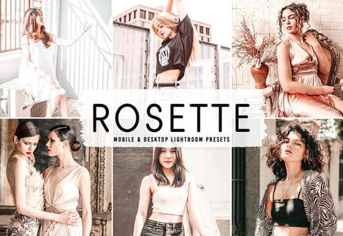 40 پریست لایت روم پرتره و پریست کمرا راو و اکشن فتوشاپ Rosette Pro Lightroom Presets