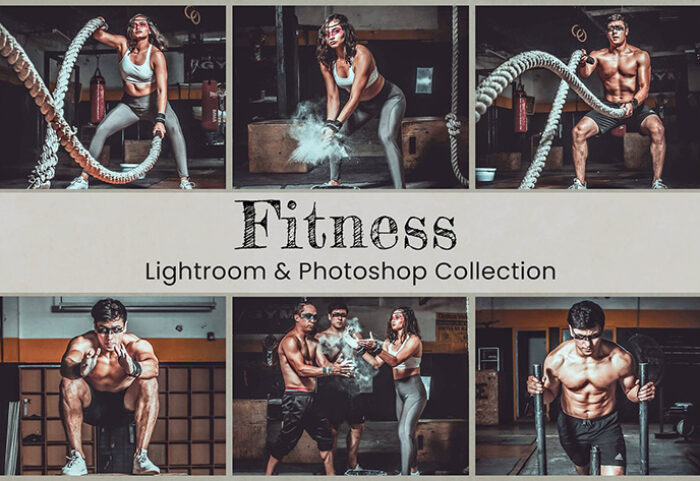 46 پریست لایت روم و اکشن فتوشاپ ورزش بدنسازی Fitness Lightroom Presets Photoshop