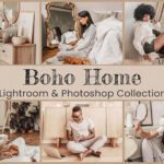50 پریست لایت روم و پریست کمرا راو و لات رنگی Boho Home Lightroom Photoshop LUTs