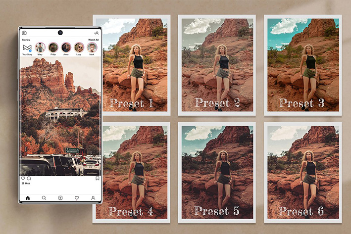 50 پریست لایت روم و پریست کمرا راو و لات رنگی Western Lightroom Photoshop LUTs