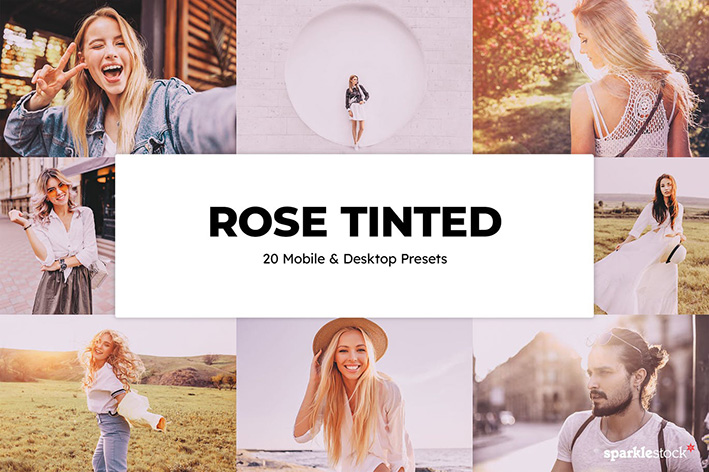 100 پریست لایت روم و پریست کمرا راو فتوشاپ و لات رنگی تم صورتی Rose Tinted Lightroom Presets LUTs 100 پریست لایت روم و پریست کمرا راو فتوشاپ و لات رنگی تم صورتی Rose Tinted Lightroom Presets LUTs