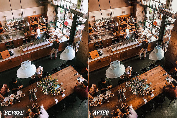 12 پریست لایت روم 2021 رنگ قهوه ای مدرن تم کافی شاپ Coffee Shop Lightroom Presets