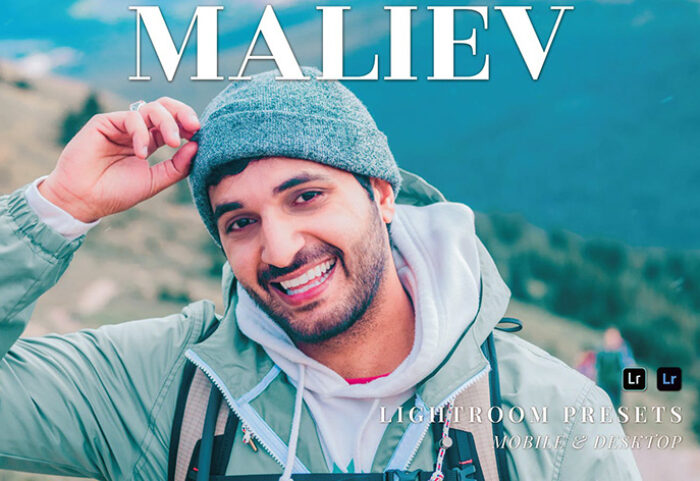 20 پریست لایت روم پرتره حرفه ای تم آبی Maliev Lightroom Presets