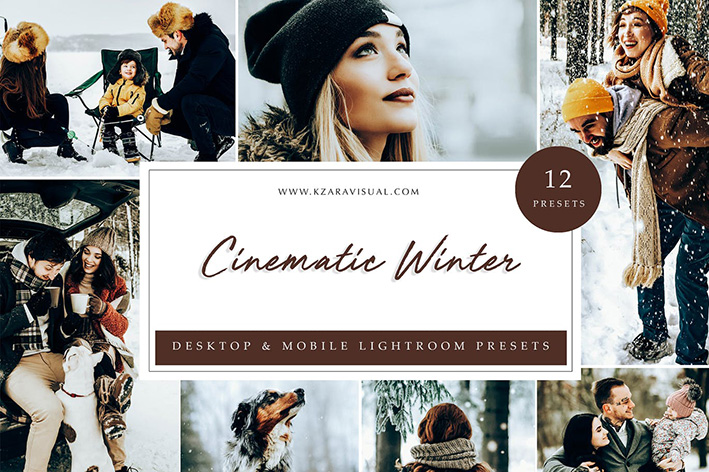 24 پریست لایت روم زمستان تم سینمایی Cinematic Winter Lightroom Presets 24 پریست لایت روم زمستان تم سینمایی Cinematic Winter Lightroom Presets