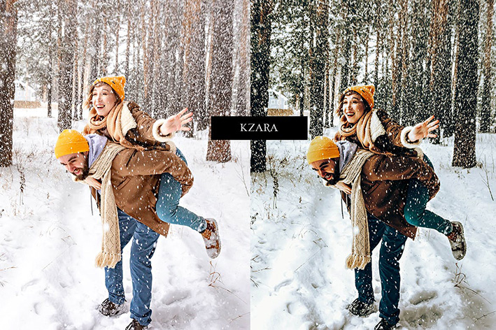24 پریست لایت روم زمستان تم سینمایی Cinematic Winter Lightroom Presets
