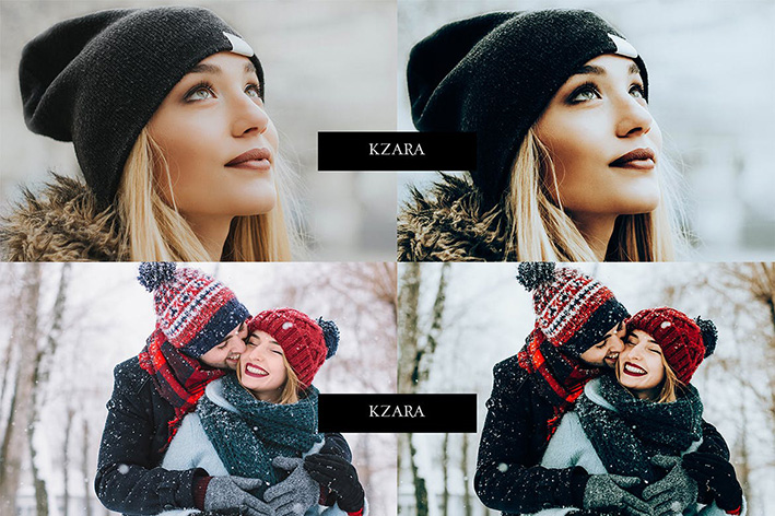 24 پریست لایت روم زمستان تم سینمایی Cinematic Winter Lightroom Presets