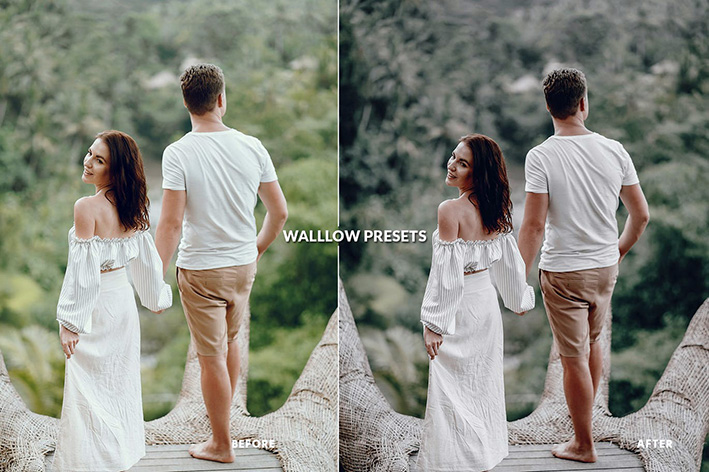 30 پریست لایت روم پرتره تم سبز تیره Dark Moody Green Professional Lightroom Presets