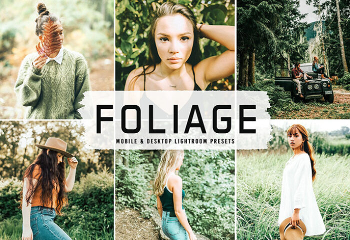 40 پریست لایت روم و پریست کمرا راو و اکشن فتوشاپ Foliage Lightroom Presets