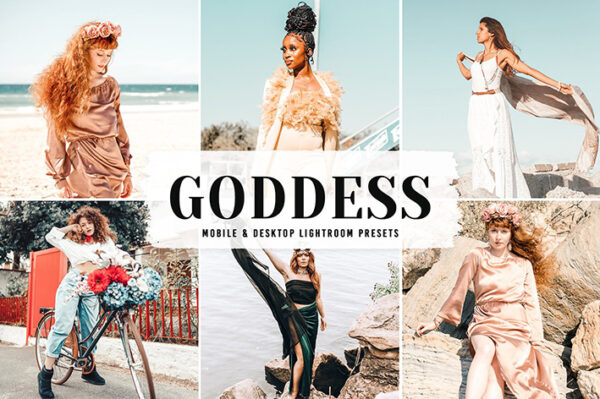 40 پریست لایت روم پرتره و پریست کمرا راو و اکشن فتوشاپ Goddess Lightroom Presets