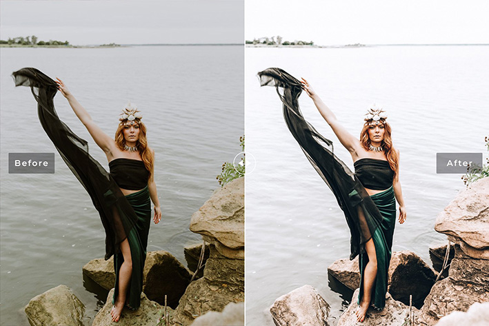 40 پریست لایت روم پرتره و پریست کمرا راو و اکشن فتوشاپ Goddess Lightroom Presets