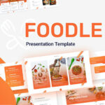 قالب پاورپوینت حرفه ای تم مواد غذایی Foodle Food Review Keynote Template