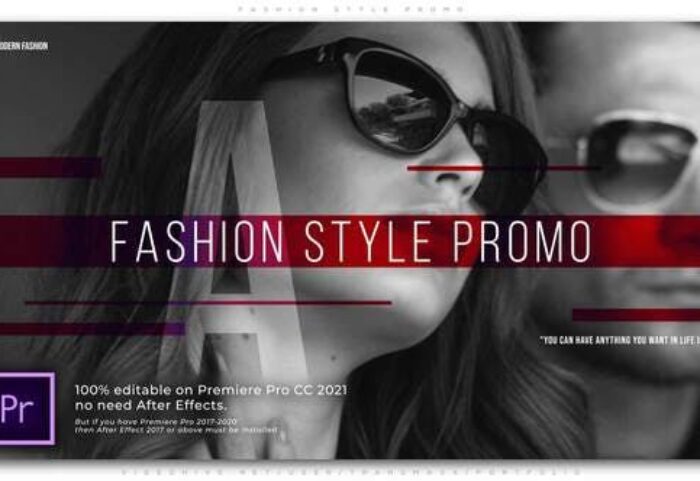 پروژه آماده پریمیر تیتراژ حرفه ای مدلینگ با موزیک Fashion Style Promo
