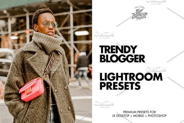 12پریست لایت روم اینستاگرام تم شیک پوش Lightroom Presets Trendy Blogger