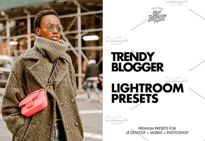 12پریست لایت روم اینستاگرام تم شیک پوش Lightroom Presets Trendy Blogger