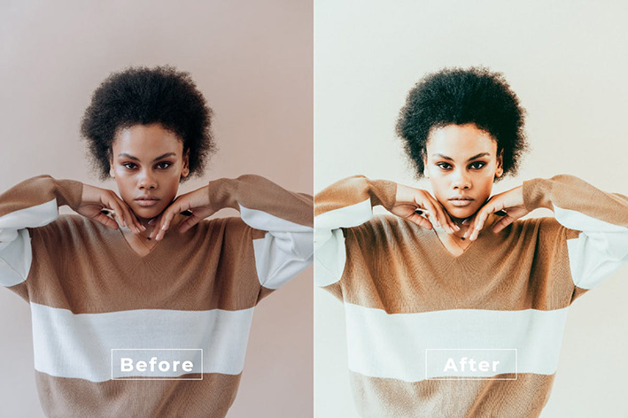 20 پریست لایت روم پرتره فشن حرفه ای تم قهوه ای Vataka Lightroom Preset