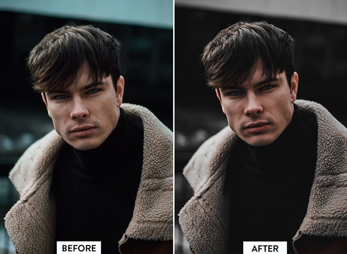 30 پریست لایت روم حرفه ای تم تیره DARK MOODY Lightroom Preset