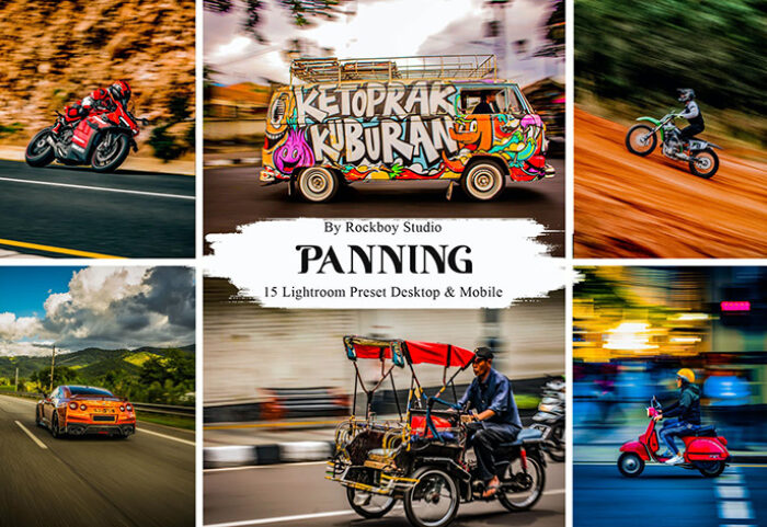 30 پریست لایت روم رنگی فوق حرفه ای Panning Lightroom Presets