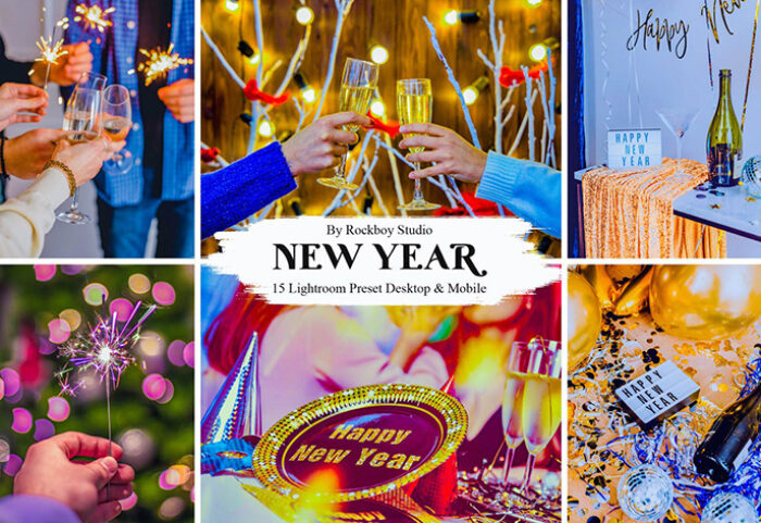 30 پریست لایت روم کریسمس 2022 جدید New Year Lightroom Presets