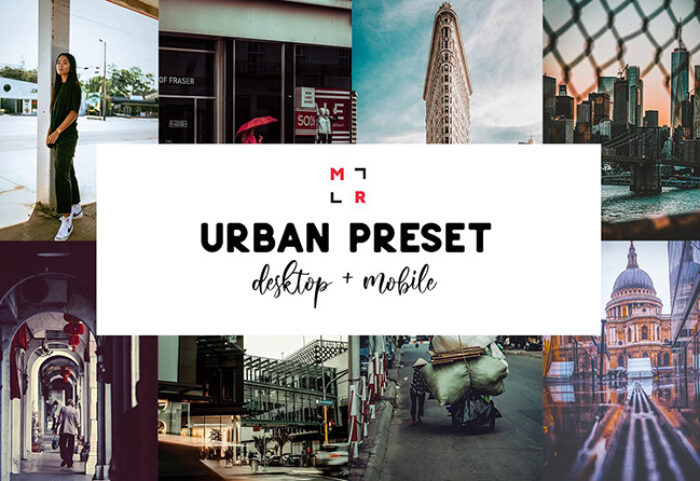 36 پریست لایت روم حرفه ای با غلظت رنگی بالا Urban Lightroom Presets