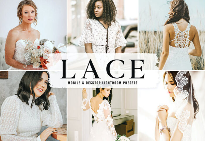 40 پریست لایت روم عروسی و پریست کمرا راو و اکشن فتوشاپ Lace Lightroom Presets