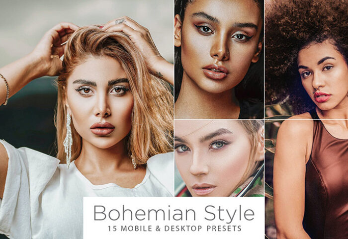 45 پریست لایت روم پرتره 2021 حرفه ای Bohemian Style Lightroom presets