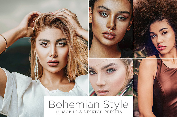 45 پریست لایت روم پرتره 2021 حرفه ای Bohemian Style Lightroom presets 45 پریست لایت روم پرتره 2021 حرفه ای Bohemian Style Lightroom presets