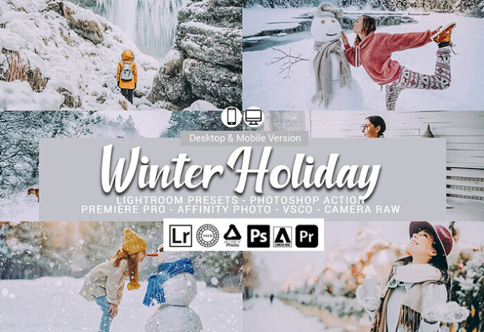 60 پریست لایت روم حرفه ای زمستان تم تعطیلات زمستانی Winter Holiday Lightroom Presets