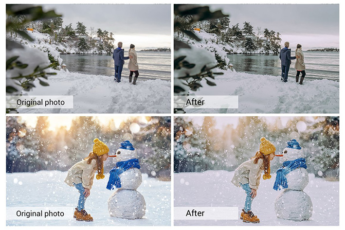 60 پریست لایت روم حرفه ای زمستان تم تعطیلات زمستانی Winter Holiday Lightroom Presets