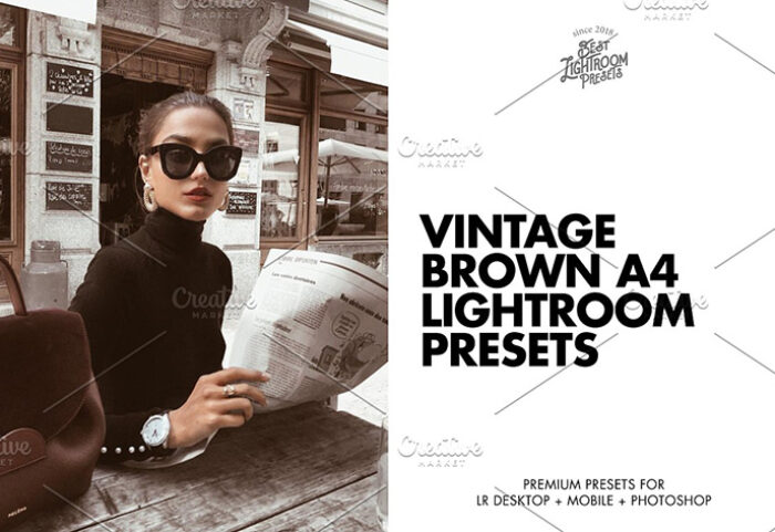9 پریست لایت روم افکت قدیمی کردن عکس تم قهوه ای Vintage Lightroom Presets VSCO A4