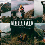 9 پریست لایت روم و اکشن فتوشاپ تم کوهستان Mountain Photoshop Action Lightrom Presets