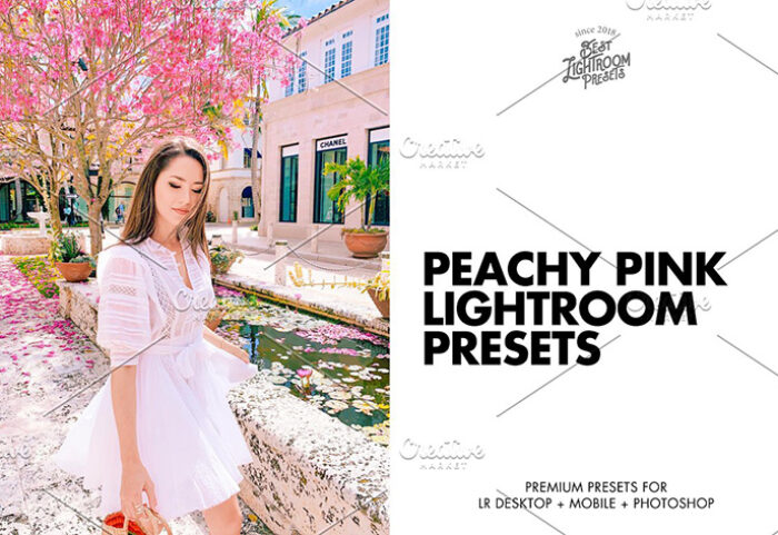 9 پریست لایت روم پرتره تم صورتی Lighroom Presets Pink Film