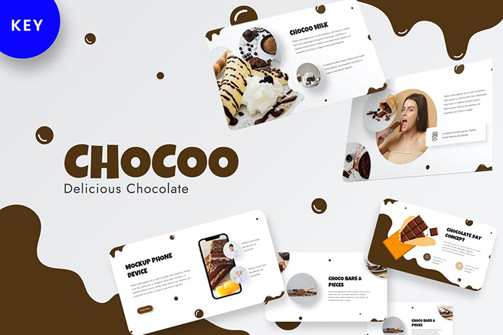 قالب پاورپوینت حرفه ای تم صنعت غذایی و شکلات Chocoo Powerpoint Template قالب پاورپوینت حرفه ای تم صنعت غذایی و شکلات Chocoo Powerpoint Template