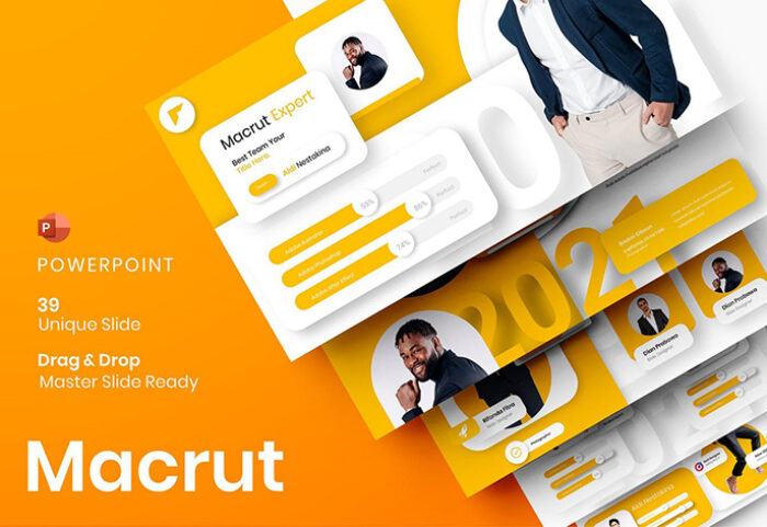 قالب پاورپوینت و گوگل اسلایدر تم تجارت Macrut Business PowerPoint Template