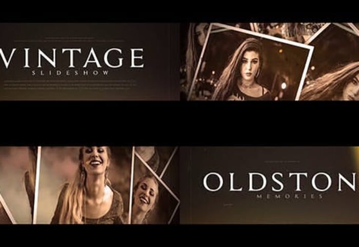 پروژه آماده پریمیر اسلاید شو تم قدیمی با موزیک Vintage Slideshow Pro