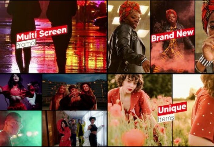پروژه آماده پریمیر با موزیک تیتراژ مولتی اسکرین Multi Screen Promo Pro