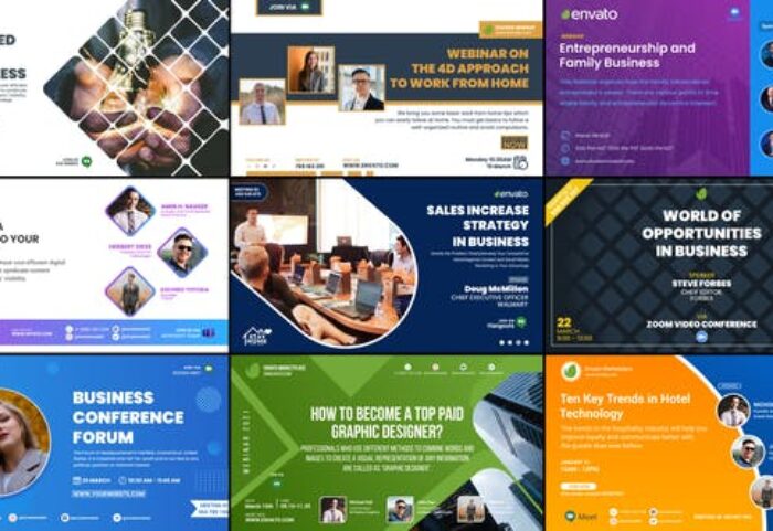 پروژه پریمیر 2021 با موزیک رزولوشن 4K معرفی کنفرانس Conference Posters And Banners